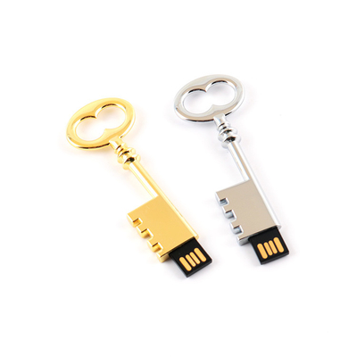 แฟลชไดรฟ์ Metal Key 128GB เป็นไปตามมาตรฐาน US Standard Silver และ Gold Shiny Retro USB